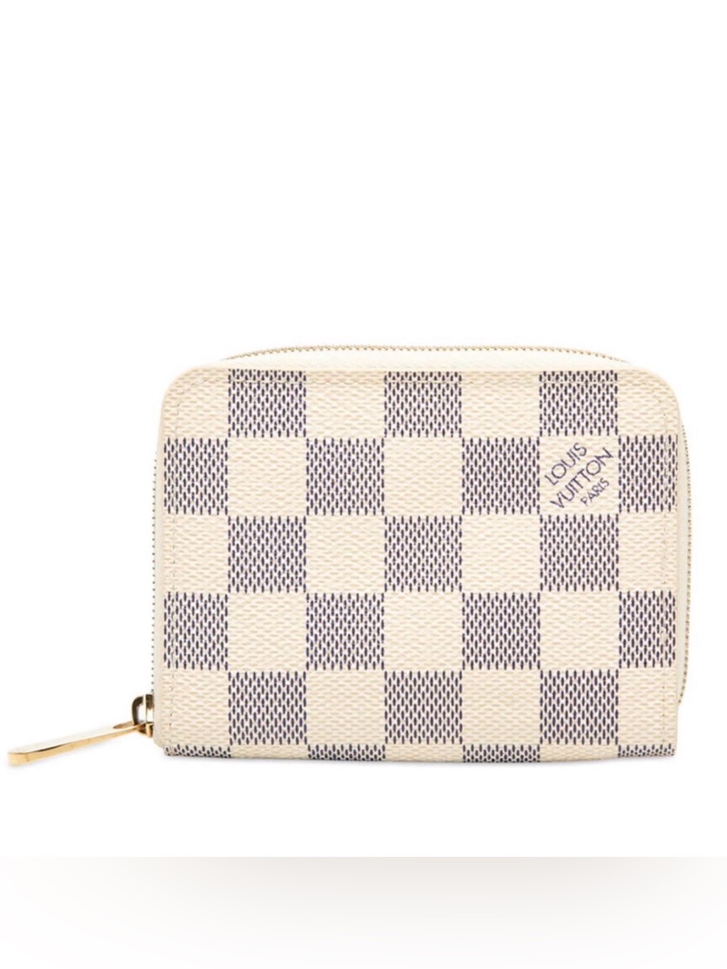 Louis Vuitton Damier Azur Zip Wallet - Cream & Blue